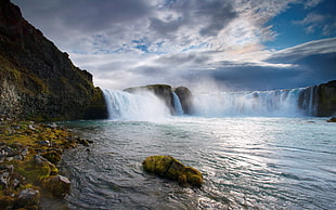 waterfalls, nature, landscape, Iceland, waterfall