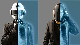 two person wearing intergalactic masks HD wallpaper