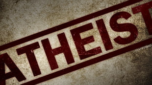 Atheist logo, atheism, typography HD wallpaper