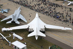 two white aircraft