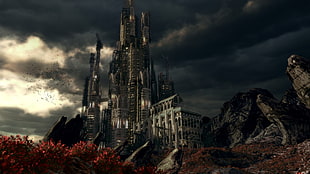 gray concrete castle wallpaper, The Dark Tower, Stephen King HD wallpaper