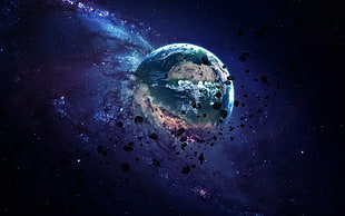 planet photo, space, space art, apocalyptic, planet HD wallpaper