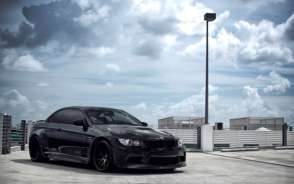 black BMW coupe, BMW HD wallpaper