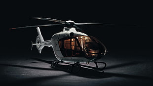 gray and black RC helicopter, vehicle, helicopters