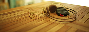 beige headphones, music, headphones