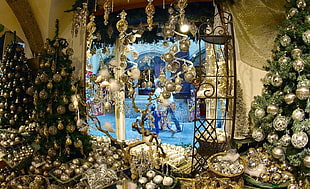 assorted Christmas ornaments HD wallpaper