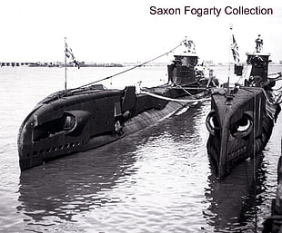 black and white boat trailer, submarine, vehicle, military, vintage