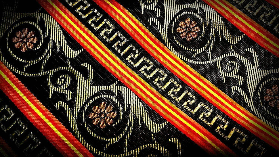 red and black area rug, pattern HD wallpaper