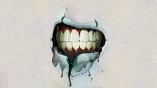 painting of person's teeth HD wallpaper
