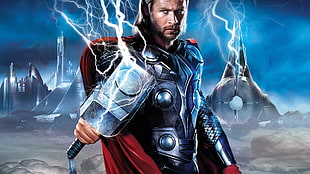 Marvel Thor graphic wallpaper, movies, Thor, Chris Hemsworth, Marvel Cinematic Universe