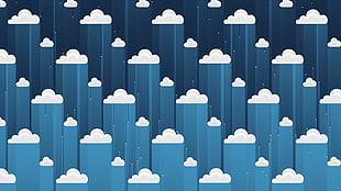 clouds digital wallpaper, clouds, digital art, minimalism HD wallpaper