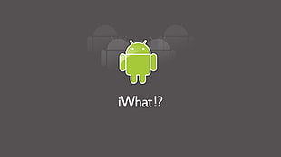 Android logo, technology, Android (operating system), minimalism, iPhone