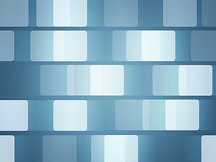 white and blue box illustration