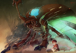 beetle animated wallpaper, anime, Digimon, Digimon Tri