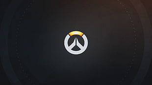 white and black logo, Overwatch, minimalism, low poly, logo