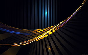 yellow and blue digital wallpapaer
