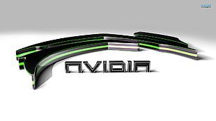 Nvidia text, Nvidia, logo, video games
