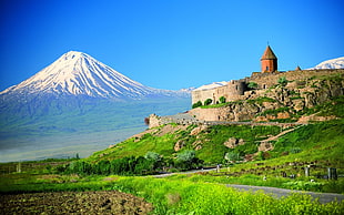 brown castle, nature, landscape, Mount Ararat