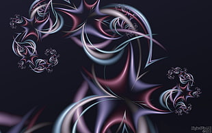 black and multicolored 3d graphics wallpaper
