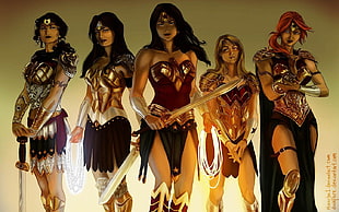 Wonder Woman cartoon characters HD wallpaper