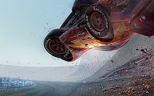 Disney Pixar Cars Lightning McQueen digital wallpaper