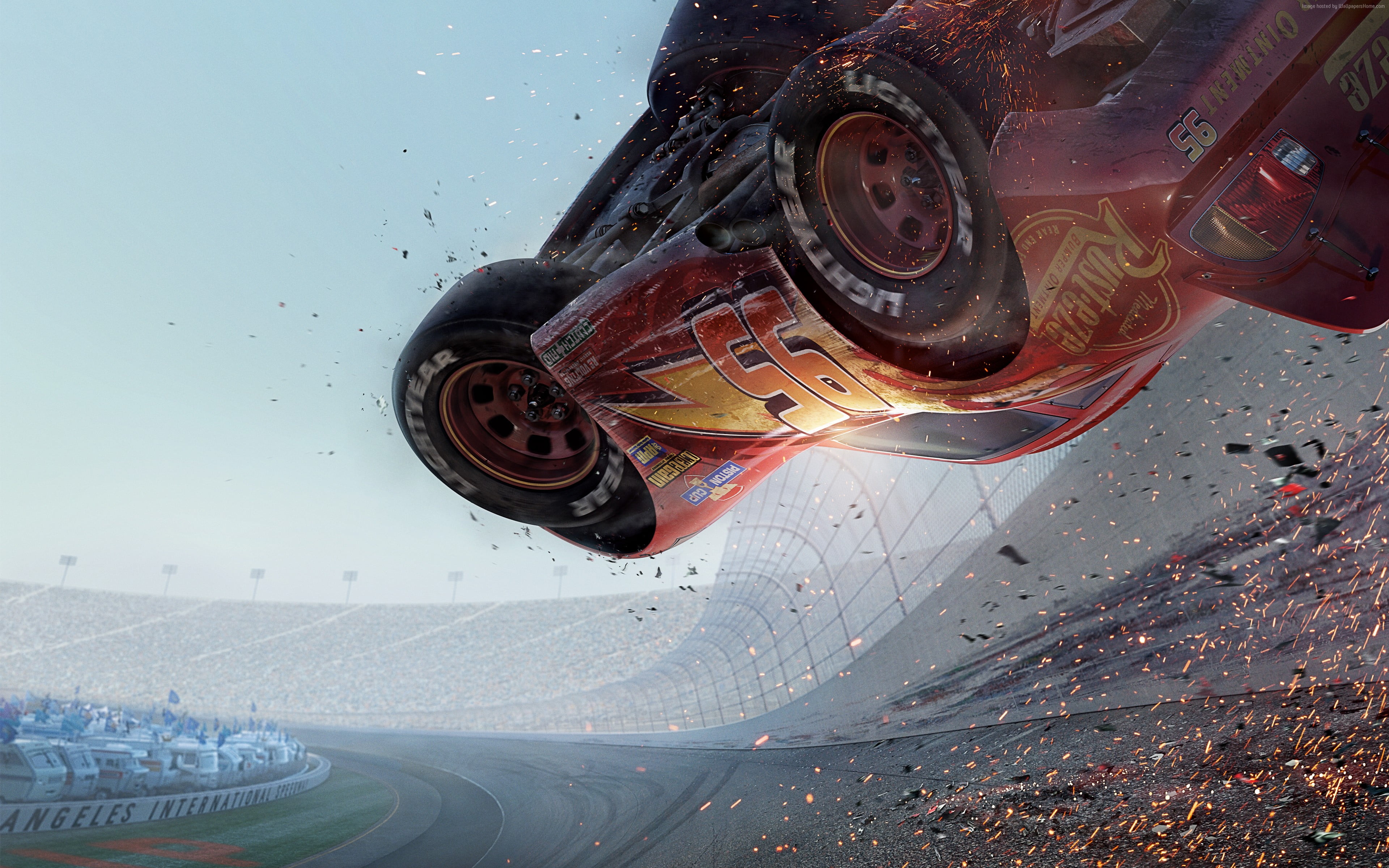 Disney Pixar Cars Lightning McQueen digital wallpaper