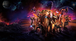 Avengers Infinity War digital wallpaper