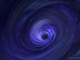 purple hole illustration, black holes, space