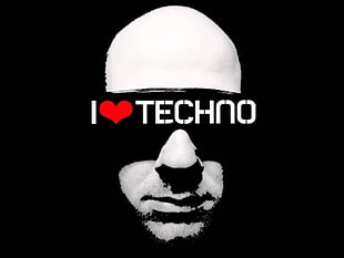 I Love Techno logo, techno, typography, music