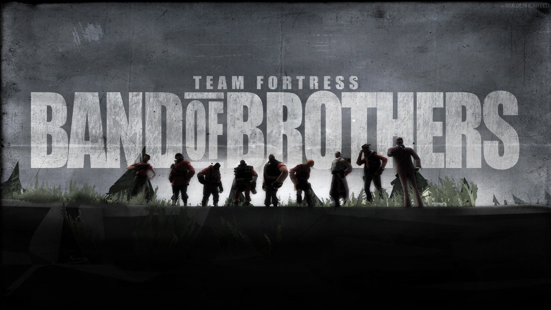 Team Fortress Band of Brothers digital wallpaper