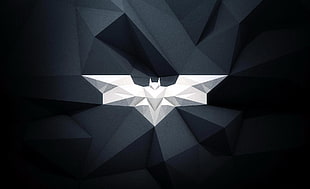 white Batman logo, Batman, artwork HD wallpaper