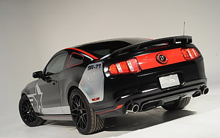 black and gray Ford Mustang coupe, car
