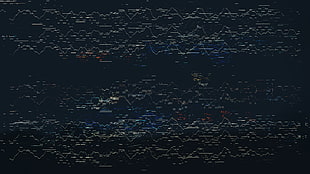 black line graph, glitch art, abstract HD wallpaper