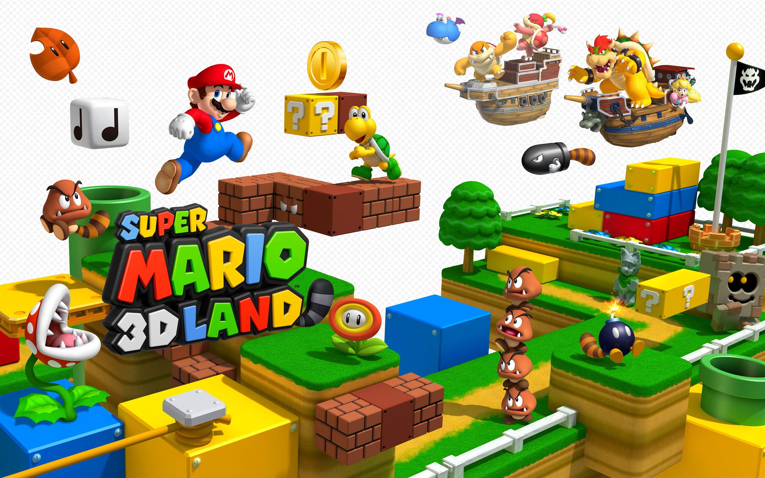 Super Mario 3D Land game application, Super Mario, Mario Bros., video games