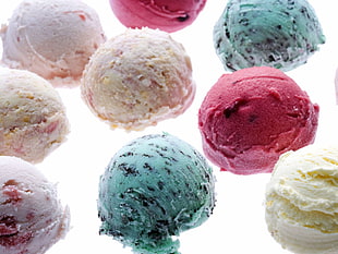 assorted flavor ice creams