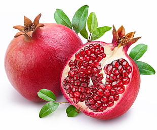 two red pomegranates HD wallpaper