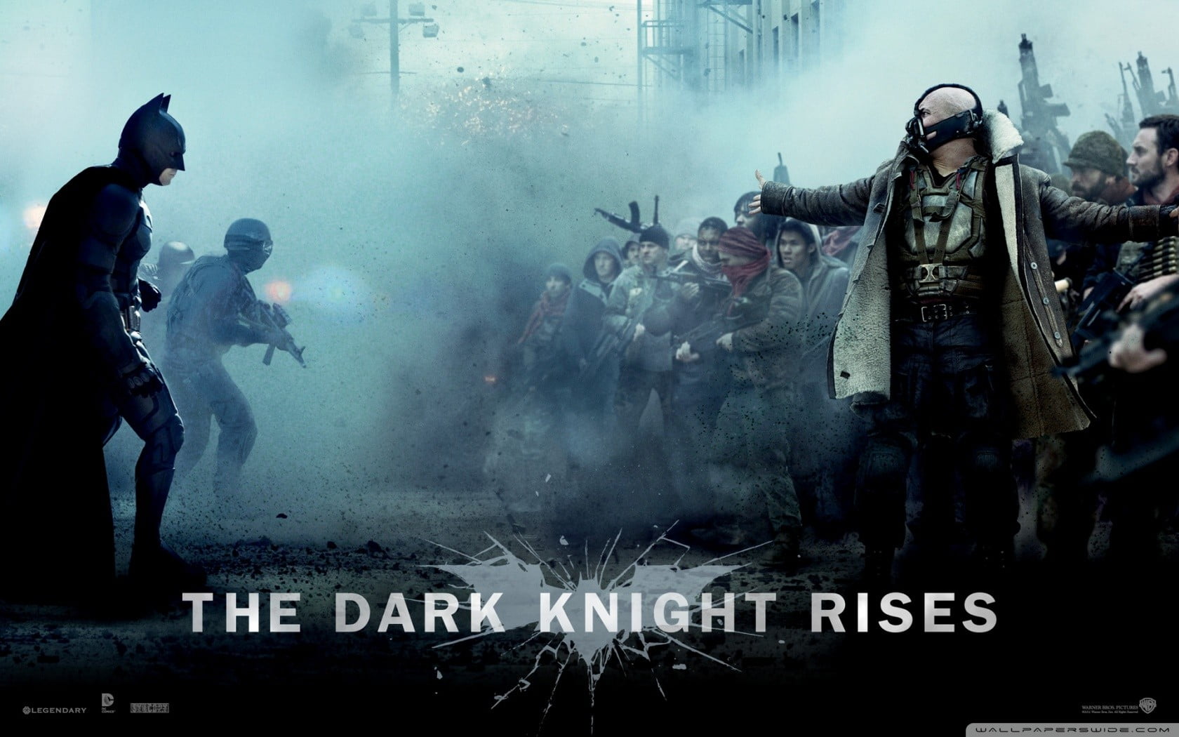 The Dark Knight Rises digital wallpaper, The Dark Knight Rises, Bane, Batman, police