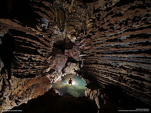 National Geographic TV show still screenshot, National Geographic, cave HD wallpaper