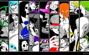 One Piece display wallpaper, anime, One Piece, Nami, Monkey D. Luffy
