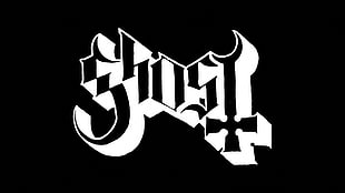 black and white logo, Ghost B.C., ghost HD wallpaper