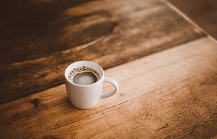 white ceramic mug, Coffee, Espresso, Cup
