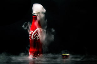 red Coca-Cola bottle, bottles, Coca-Cola