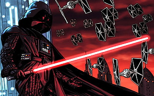 Star Wars Darth Vader digital wallpaper, Darth Vader, Star Wars, lightsaber, Sith