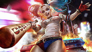 fan art, Harley Quinn, DC Comics HD wallpaper