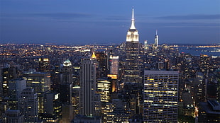 Empire State Building, New York, New York City, city HD wallpaper