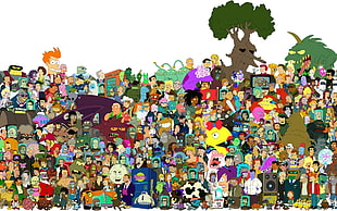 cartoon characters digital wallpaper, Futurama