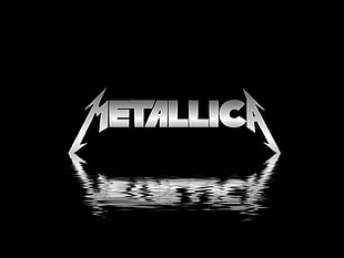 gray Metallica logo, Metallica , rock bands, music, logo