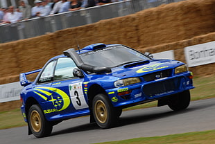 blue Subaru race car, Rally, Subaru Impreza , race cars, vehicle
