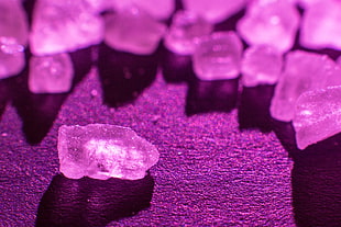 purple crystal fragments