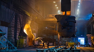 steel melt factory, industrial